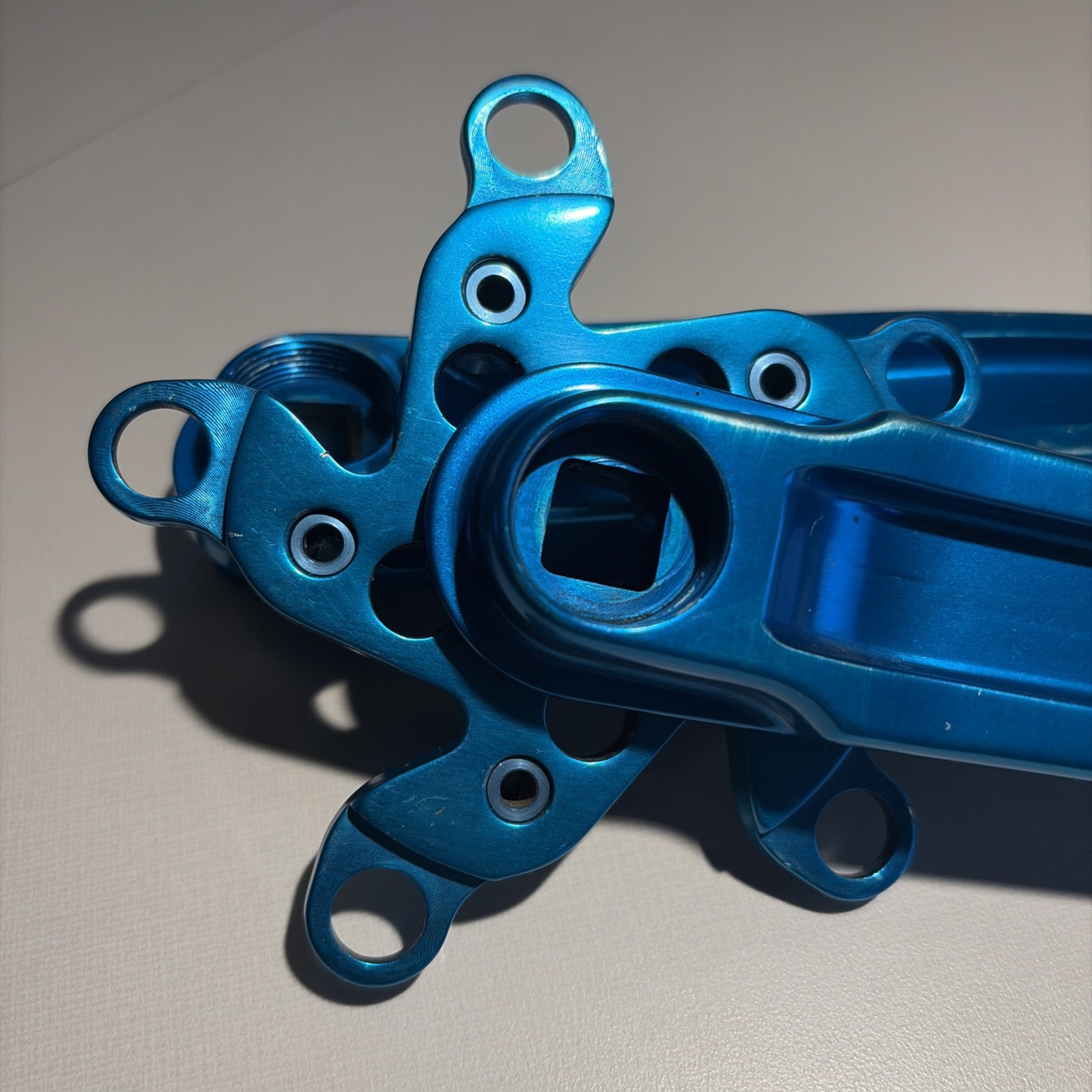 Turquoise Blue Kooka Crankset 175mm