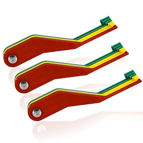 3 Pack 9-Piece Brake Pad Thickness Gauge Set, Measure Tool for Plastic 3PCS