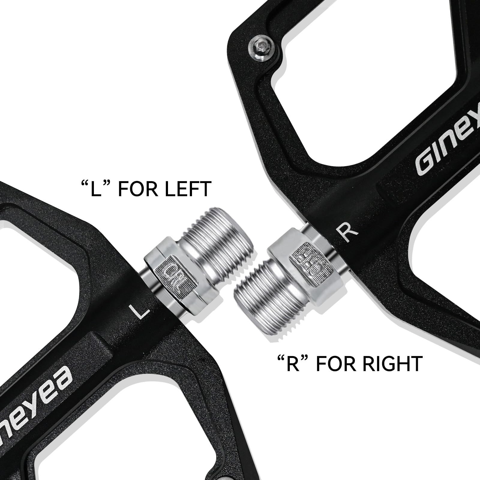 Gineyea Bike Pedals Universal Fit Bicycle Pedals Aluminum 9/16 Sealed Bearing