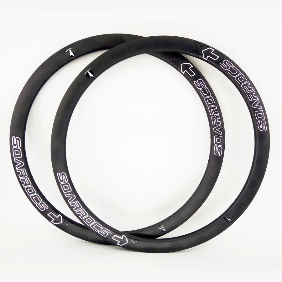 700C Carbon Rim 30/35/40/45mm Depth Hookless Tubeless Light Disc Brake Ring