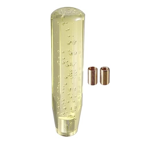 Gear Shift Knob Stick, 20cm Faux Crystal Transparent Bubble Gear Shifter Yellow