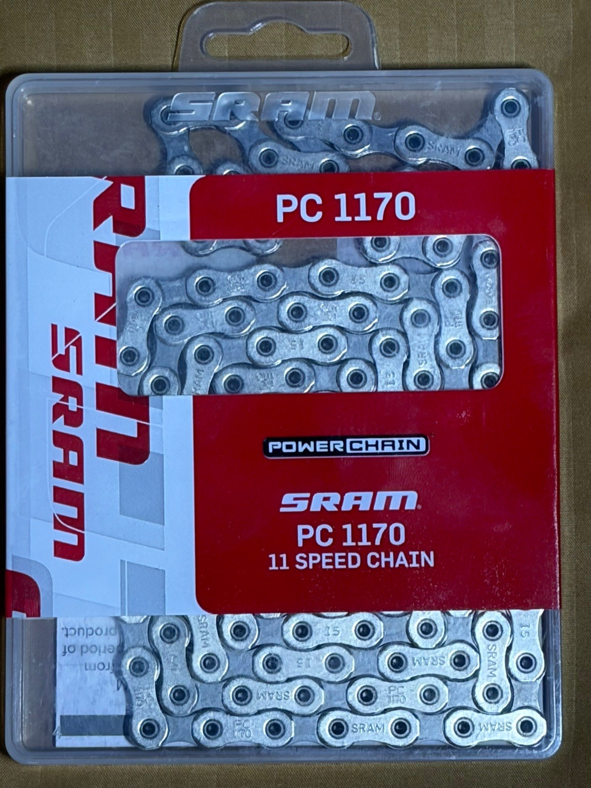 SRAM PC-1170 Chain – 11-Speed, 120 Links, Silver/Gray