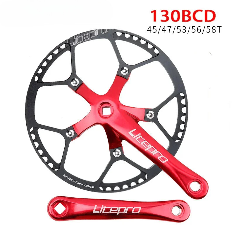 170mm Gravel Road Bike Crank Arm 130 BCD 45T 47T 53T 56T 58T Chainring Crankset