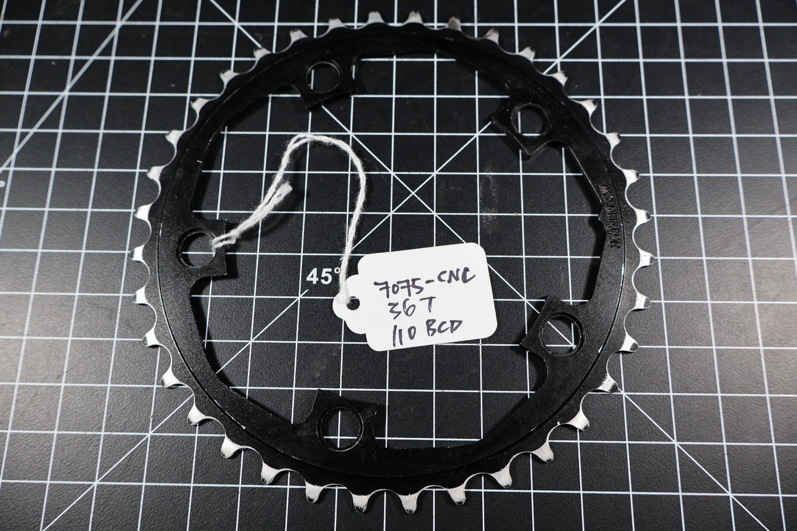 7075-CNC 36t 110 BCD 5-Arm Bicycle Bike Chainring Black 7075 T-6 Alloy
