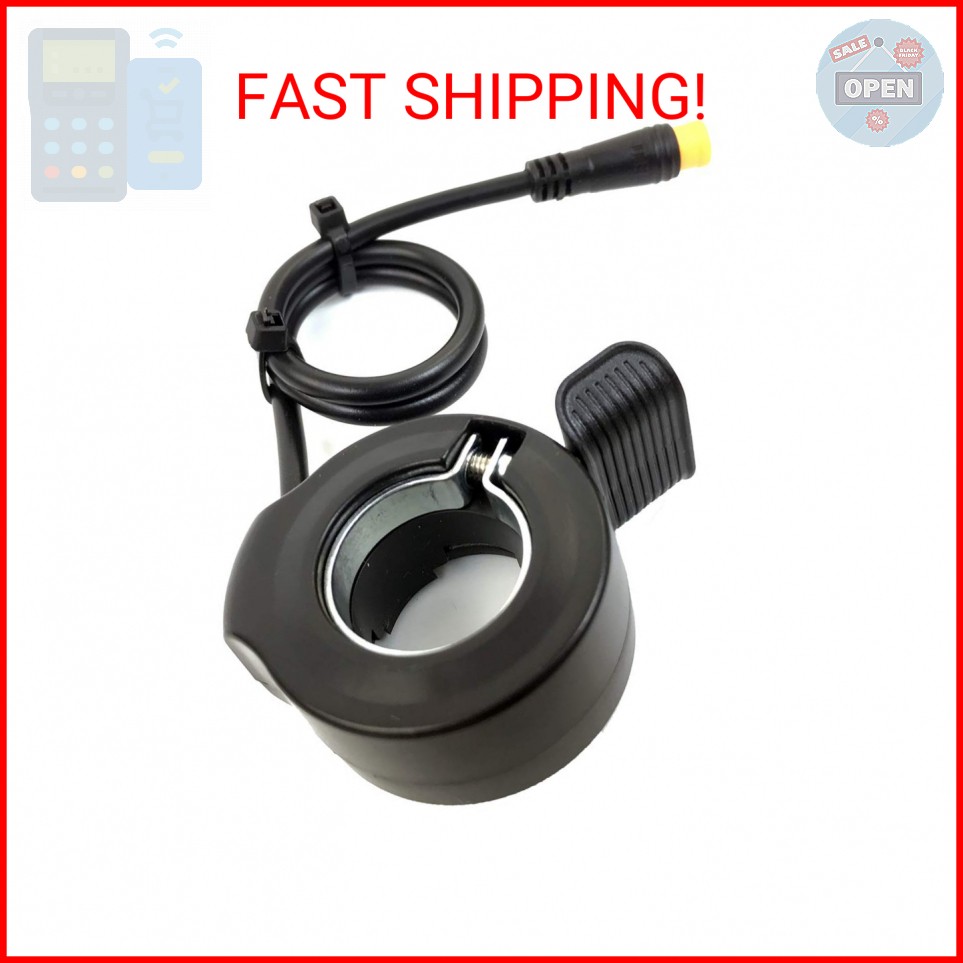 Schuck E-Bike Thumb Throttle 130X,Waterproof Accelerator,22.2mm/0.87in Handlebar