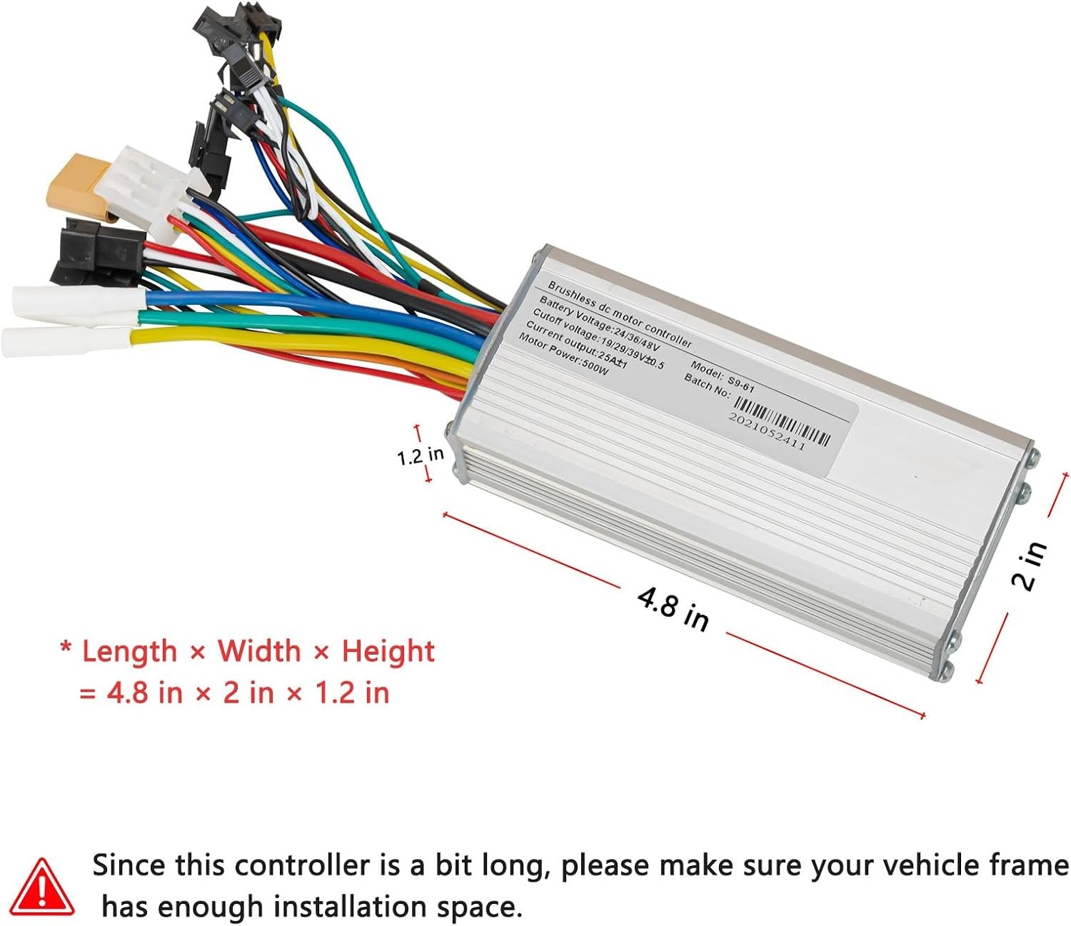 48V Ebike Controller Kit 500W Brushless Motor LCD Display