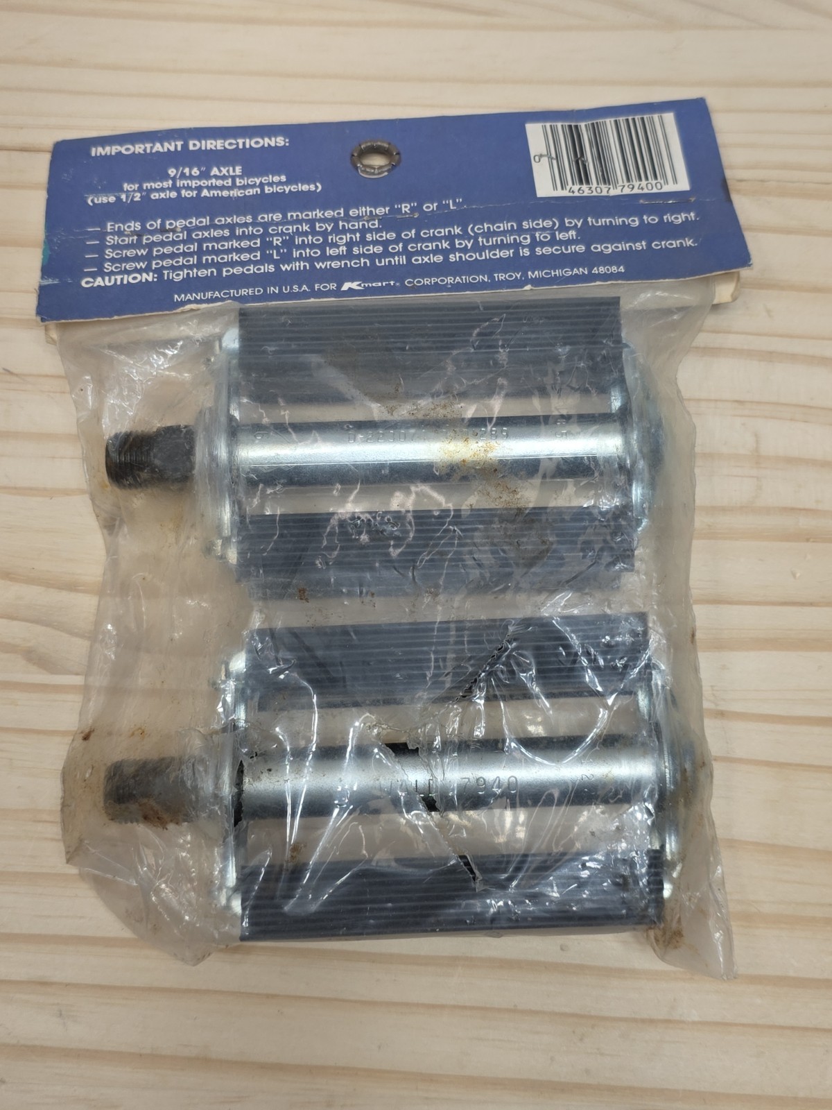 Vintage 9/16″ Thread Reflector Pedals Wald 7940 New in Package Made In USA Kmart