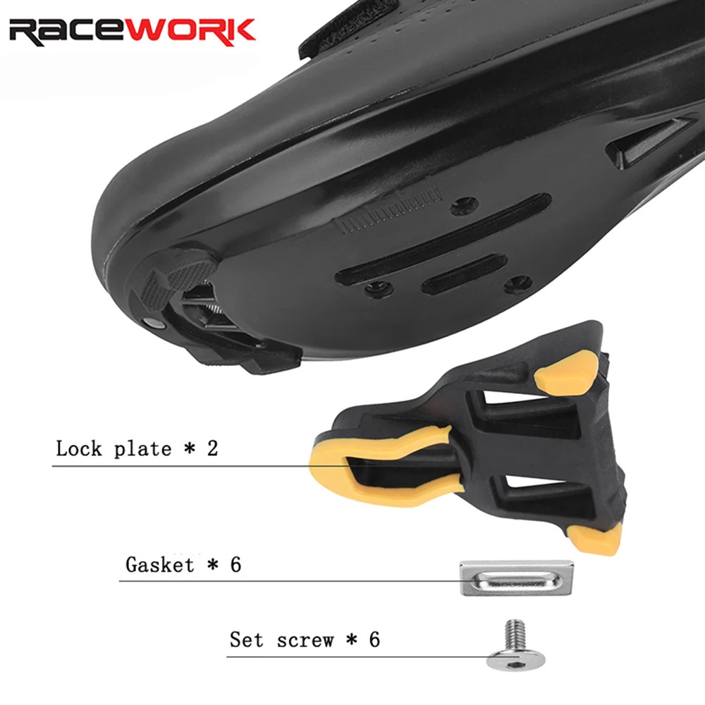 RACEWORK Clipless Bike Pedals SPD-SL Compatible Nylon Road + Cleats