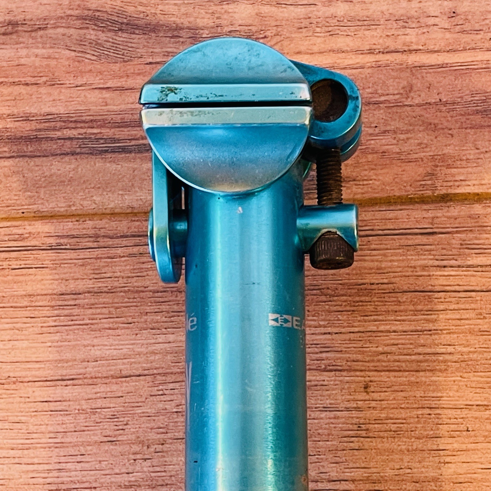 Vintage Ringle Moby Seatpost 27.2 350 Blue Ano Yeti Turquoise CRACKED PARTS ONLY
