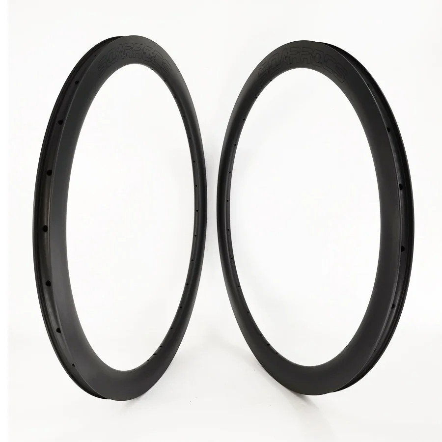700C Carbon Rim 30/35/40/45mm Depth Hookless Tubeless Light Disc Brake Ring