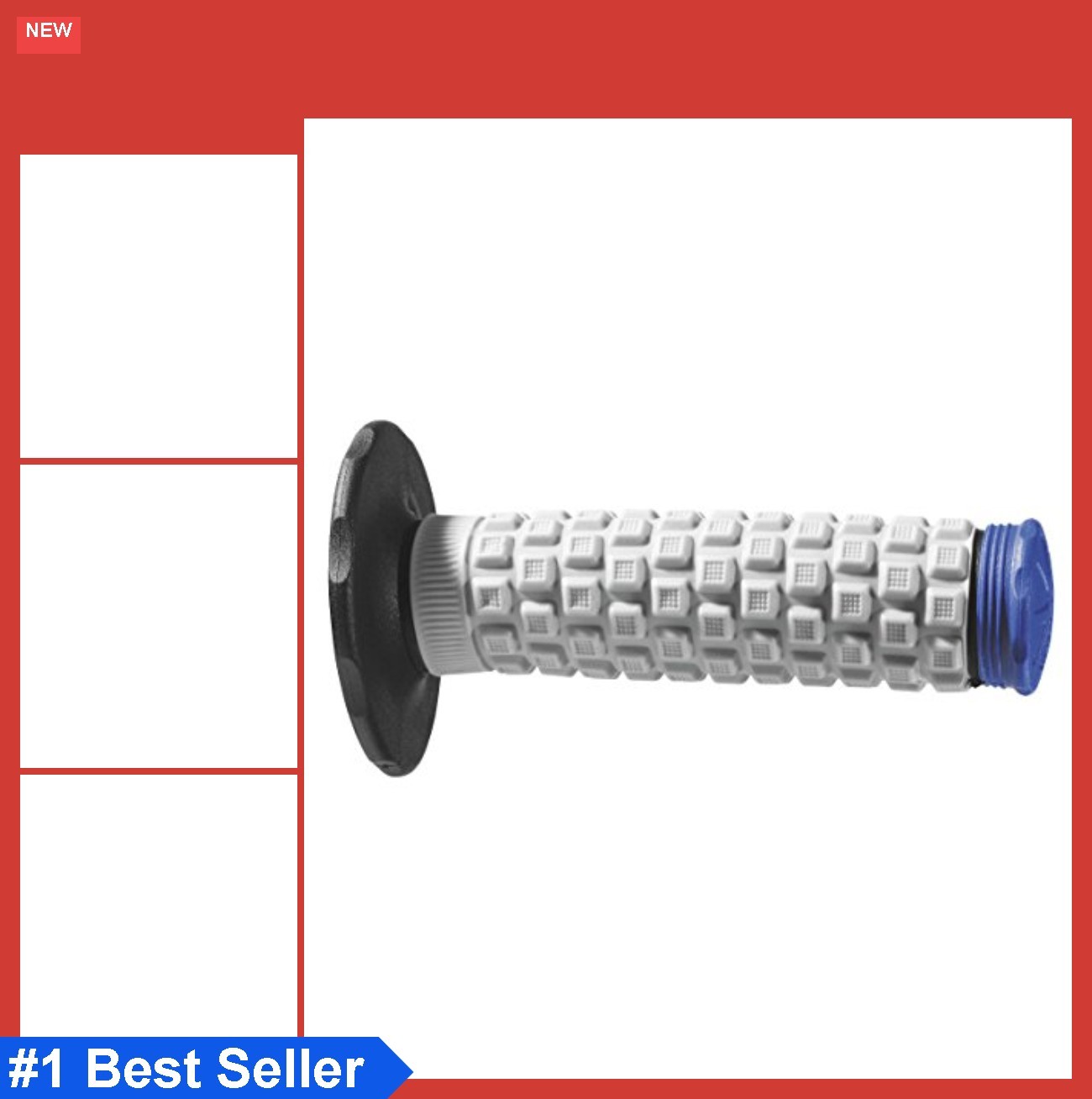 Pillow Top Grips Twist Throttle Synthetic Rubber Grey Blue Dirt Bike