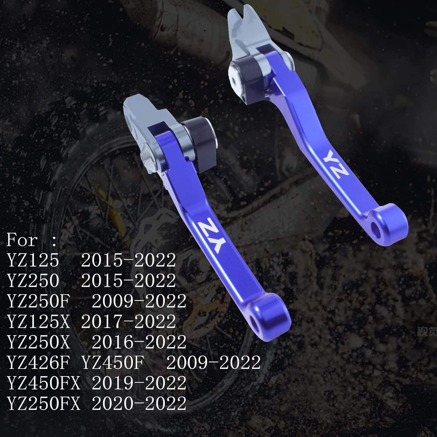CNC Billet Foldable Pivot Clutch Brake Lever for YZ125 YZ250 2015-2022