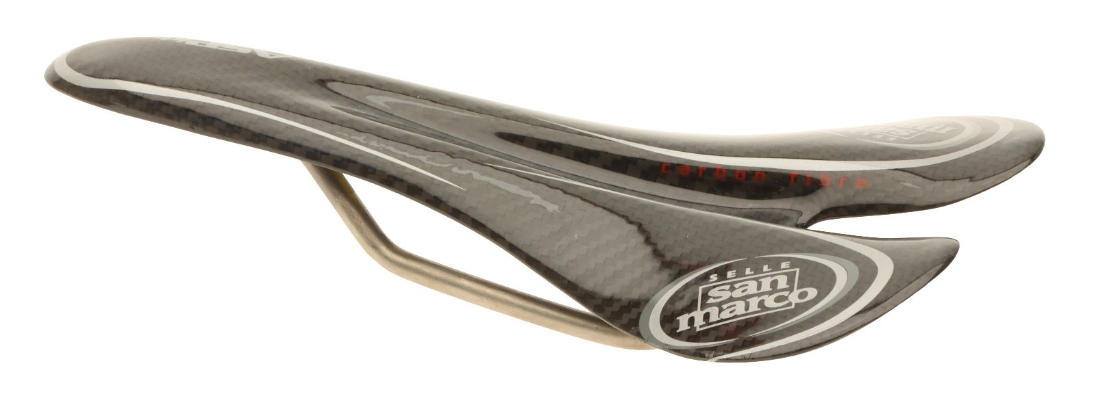 Selle San Marco Aspide Saddle Carbon Fiber Body Titanium Rails Black NIB NOS NEW