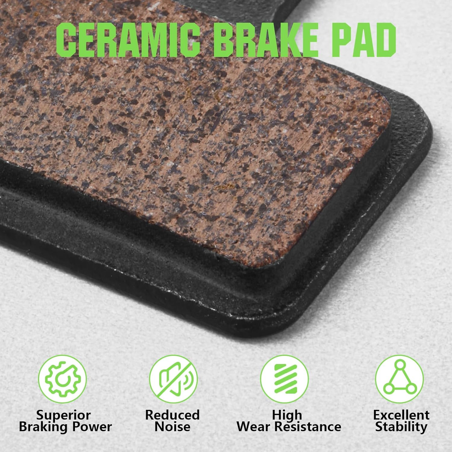 Zacro 2/4 Pairs Bike Brake Pads, Ceramic Bicycle Disc Brake Pads Fit for Tektro