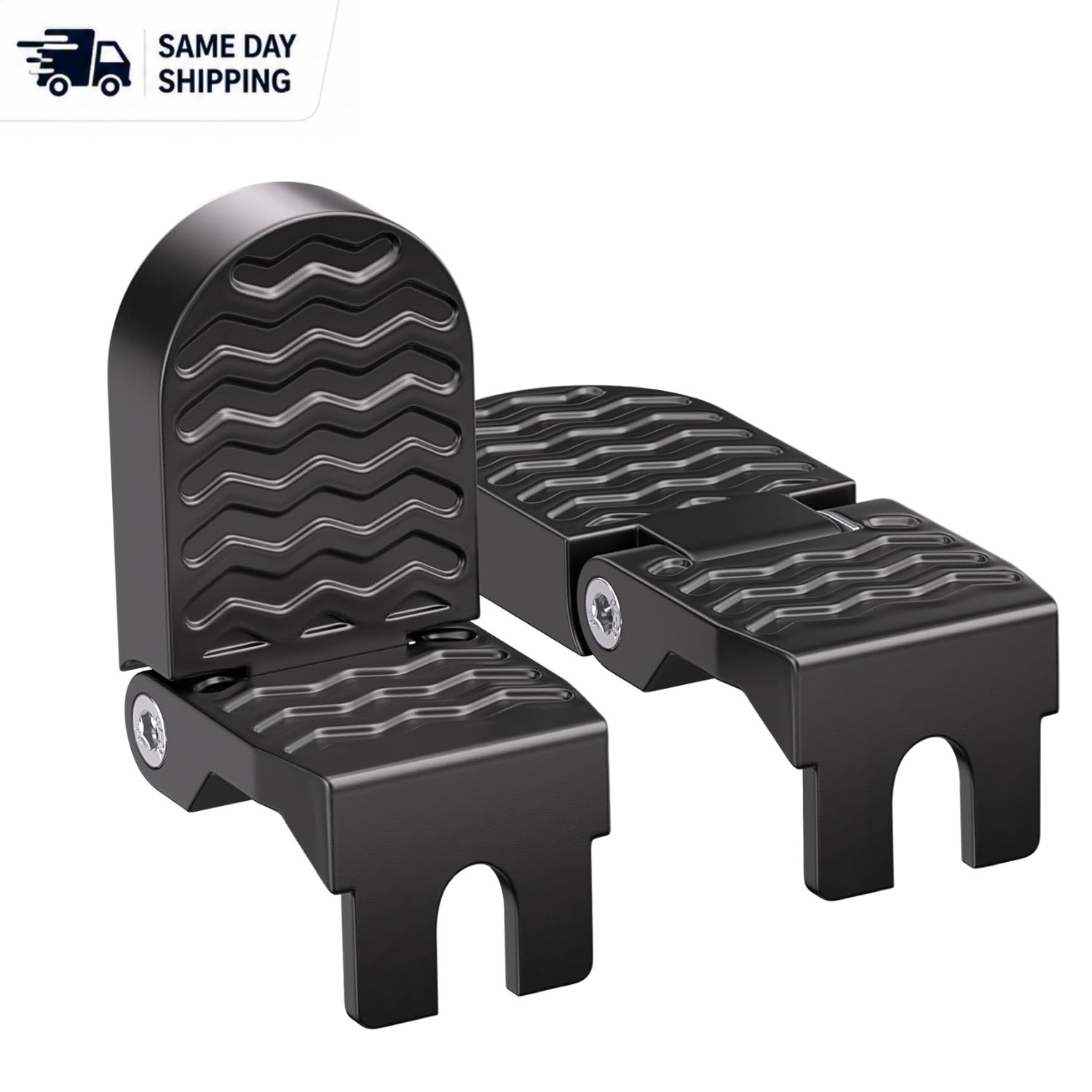 Folding Aluminium Bicycle Foot Pegs for E-Bikes & Mountain Bikes – 2PCS