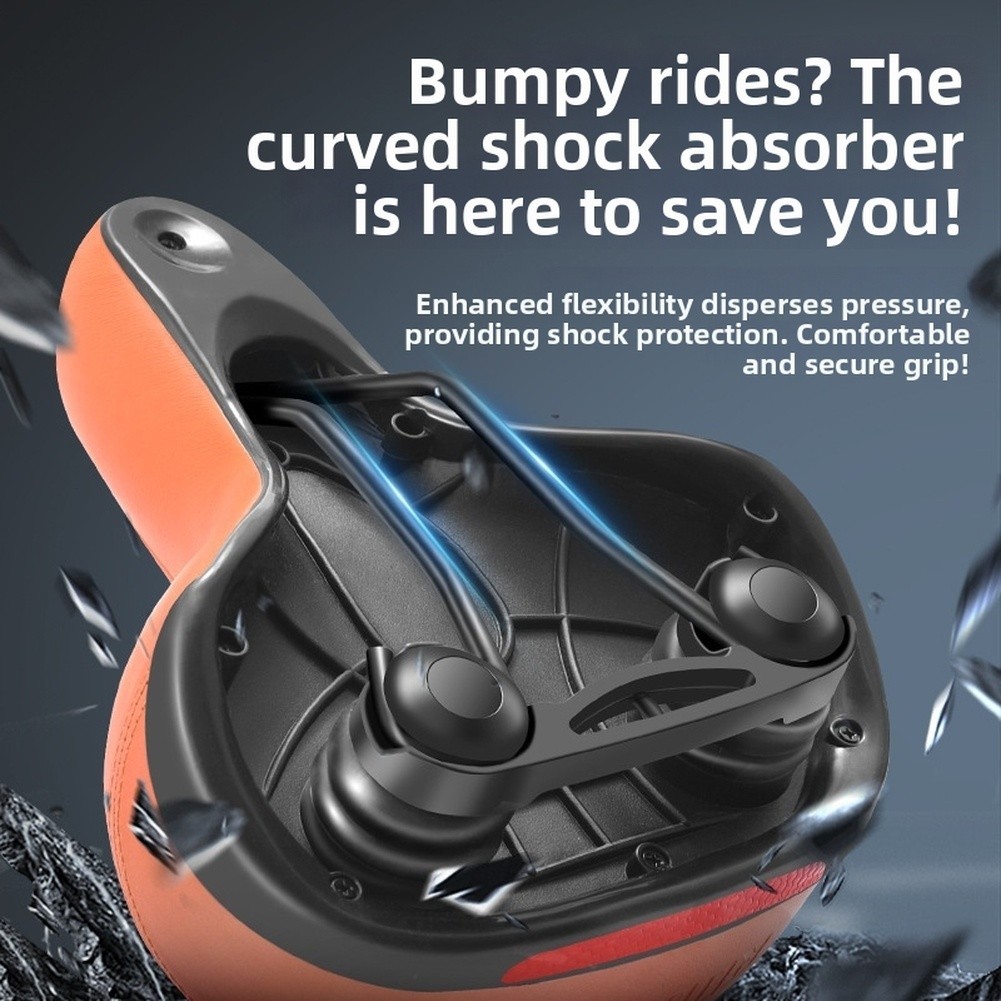 Thick Comfortable Bicycle Saddle 23.5 20.5 5.5cm for Long Ride Support
