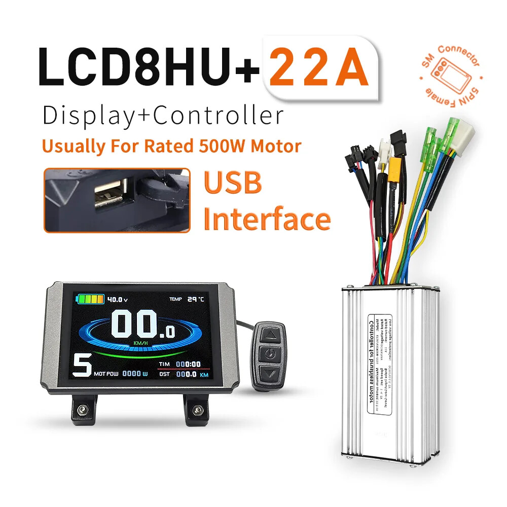 E-bike 15A 17A 22A 250W-500W Controller and 36V/48V LCD3U LCD7U LCD8HU Display