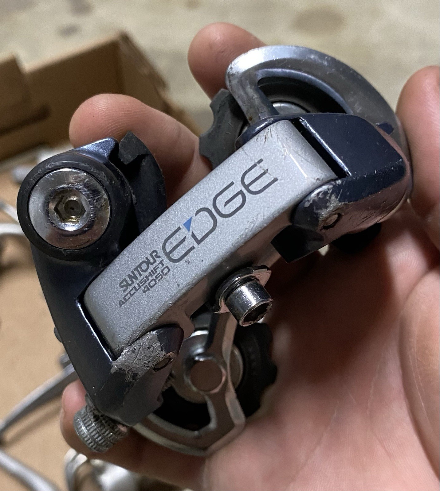 SUNTOUR EDGE 4050 ACCUSHIFT GROUPSET OVALTECH BRS DIA-COMPE 2X7