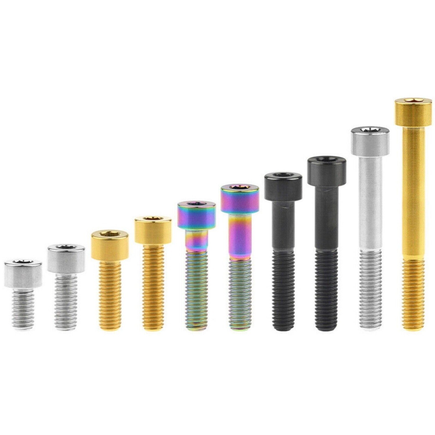 Titanium Ti Bicycle M10x20/25/30/35/40-60mm Screws Allen Hex Socket Head Bolts