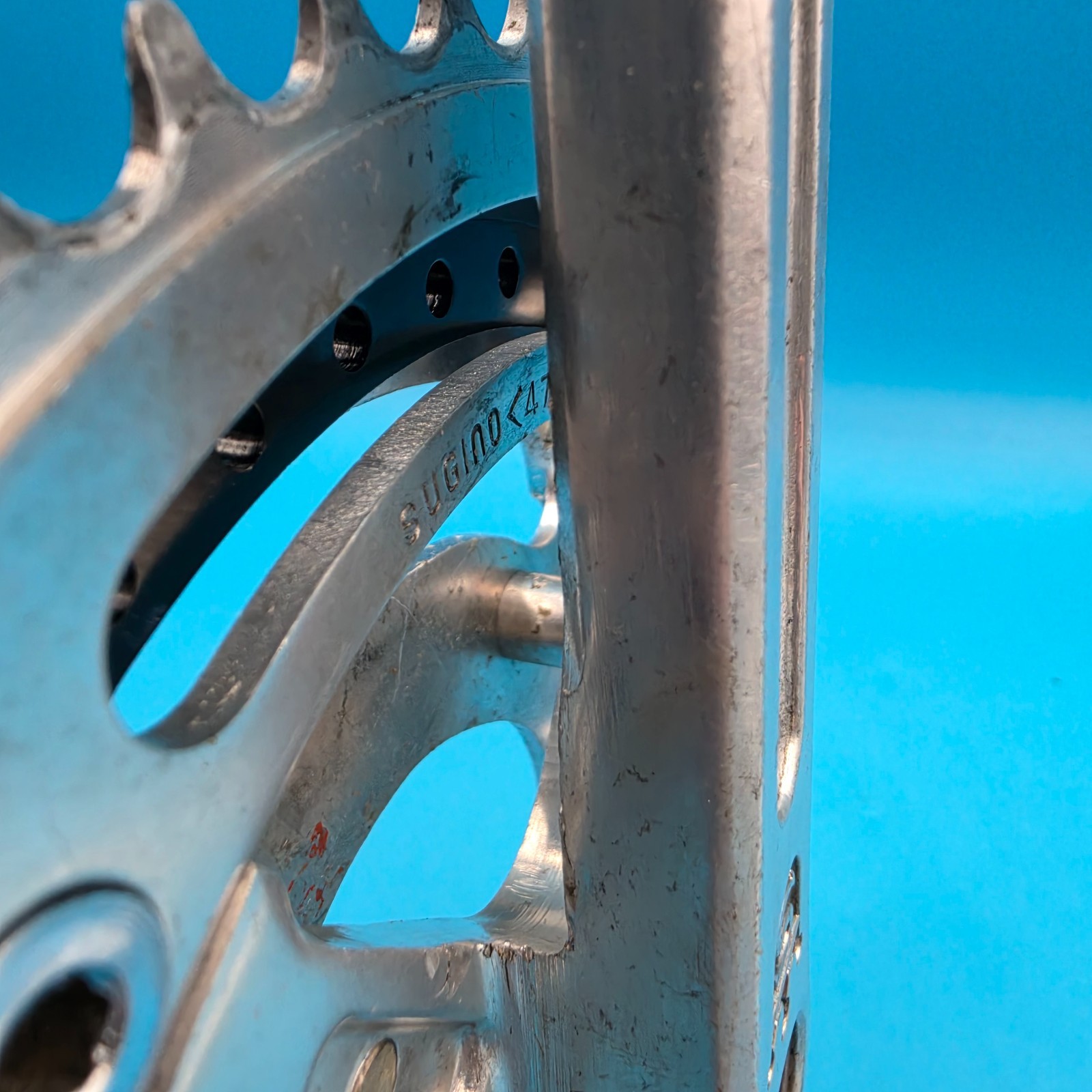 Vintage Sugino Mighty Competition Triple Square Taper Crankset 171mm 47/42/40t