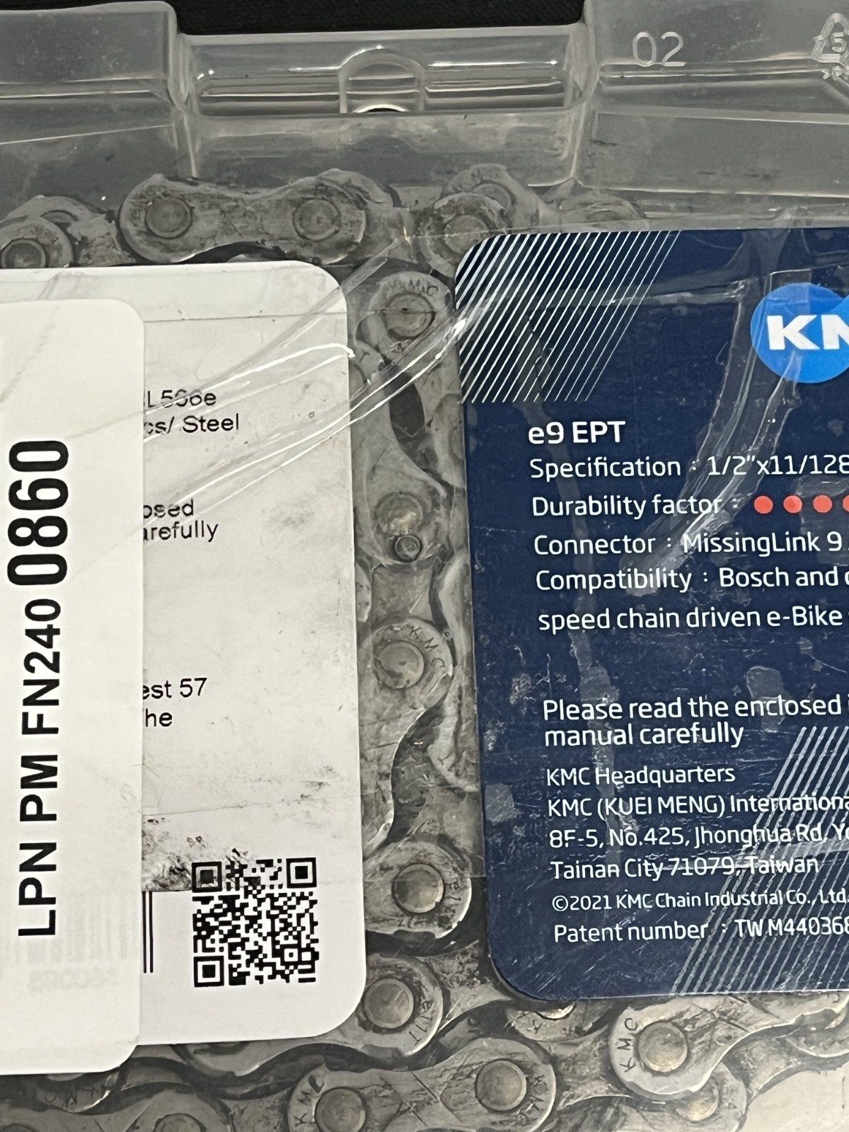 KMC E9 Turbo EPT 9 Tier E-SPORTBIKE Chain USED CHAIN