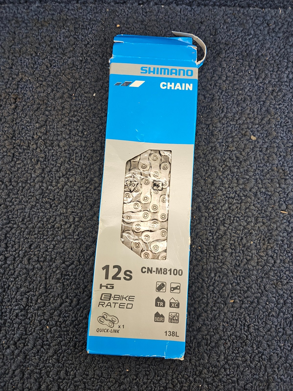 Shimano XT CN-M8100: Chain 12-Speed, 138 Links, Silver ICNM8100138Q