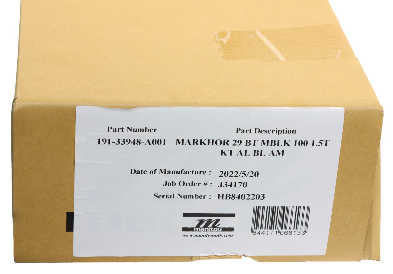 Manitou Markhor Air Fork 29″ 100mm Black 48mm Offset Tapered 15x110mm NEW