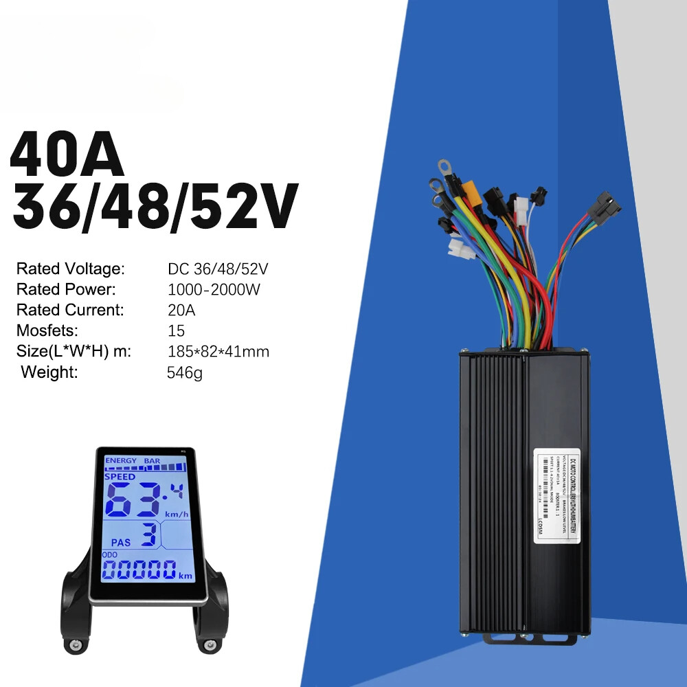 36/48/52V 40A 1000W-2000W 3 Mode Controller Electric Scooter with Display