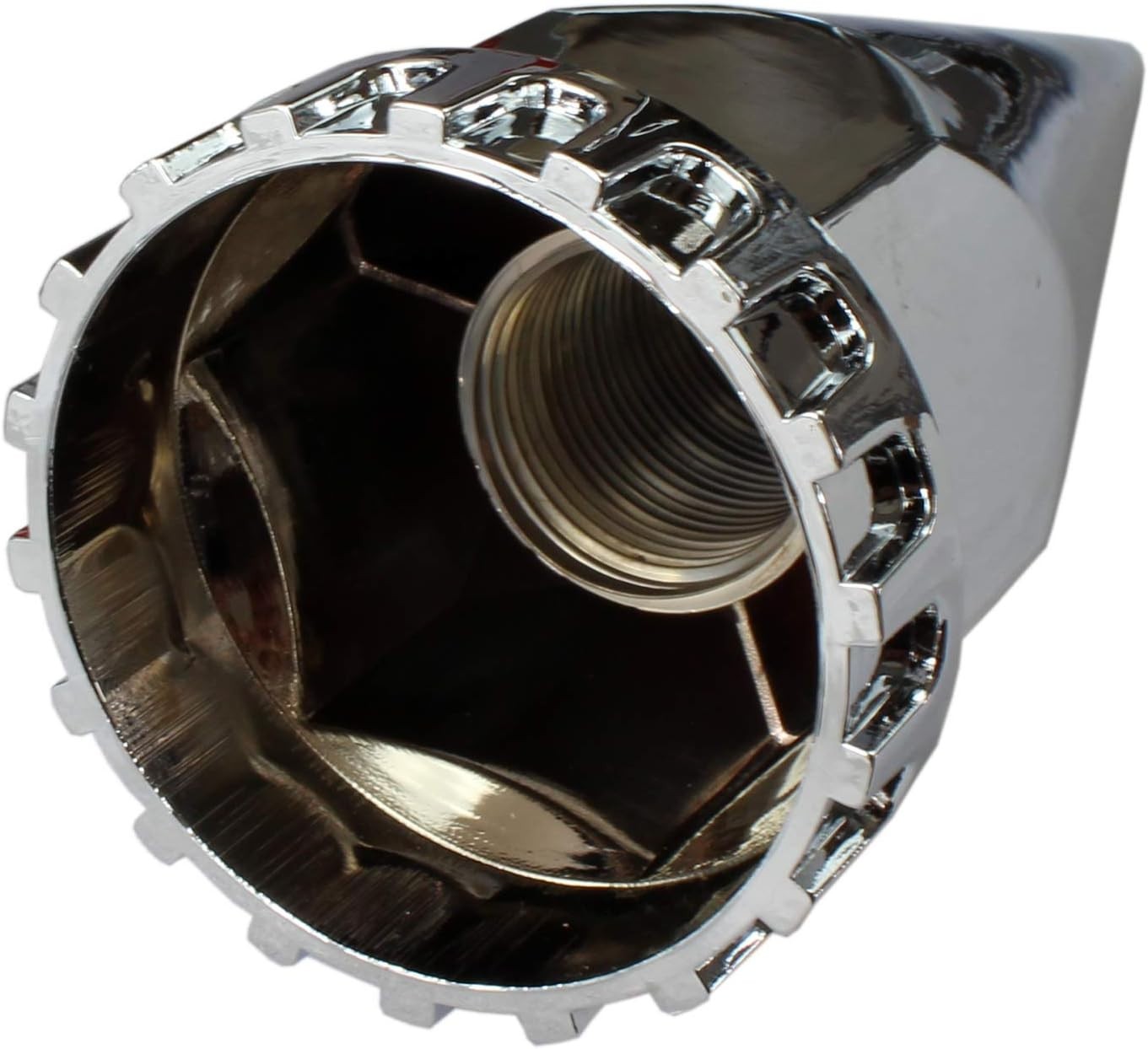 Chrome ABS Complete Axle Cover Set with Hub Caps and 33mm Screw-On Spiked Lug…