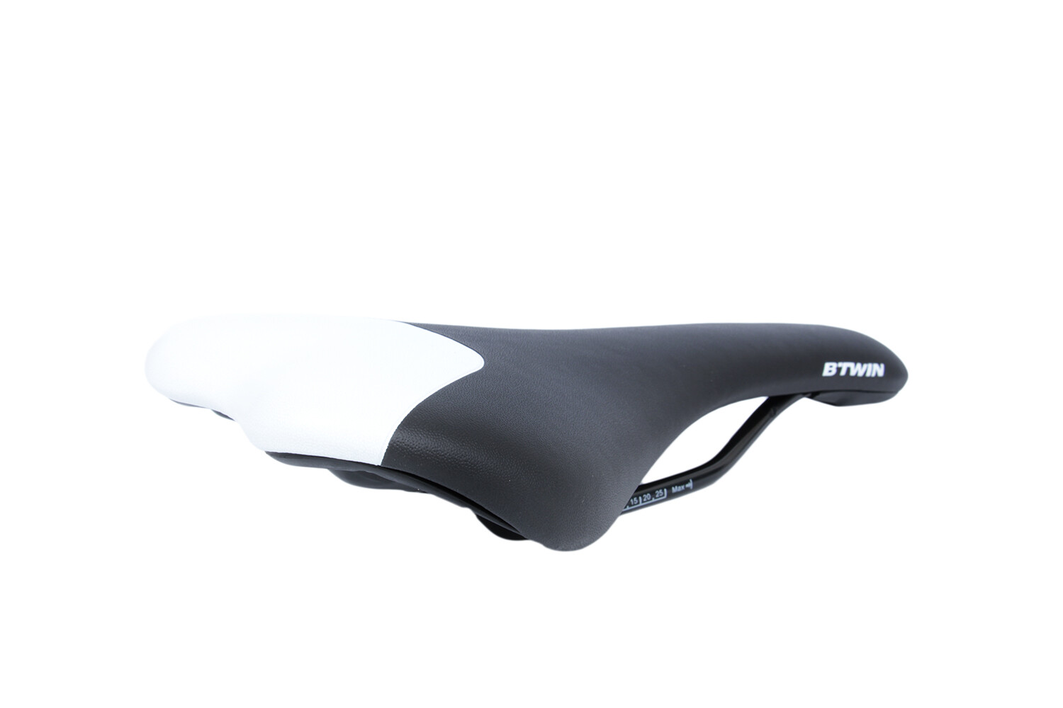 BTWIN Road MTB ebike Biking Saddle Cr-Mo Rails Seat Black White 275x135mm