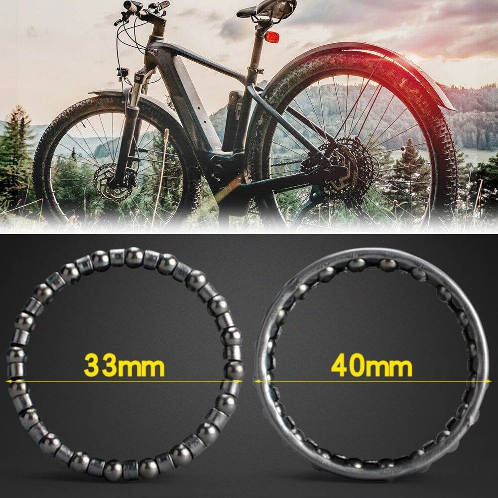 2Pcs 5/32 Bicycle Headset Caged Ball Bearing Set For MTB Bike Cycling 20 Balls