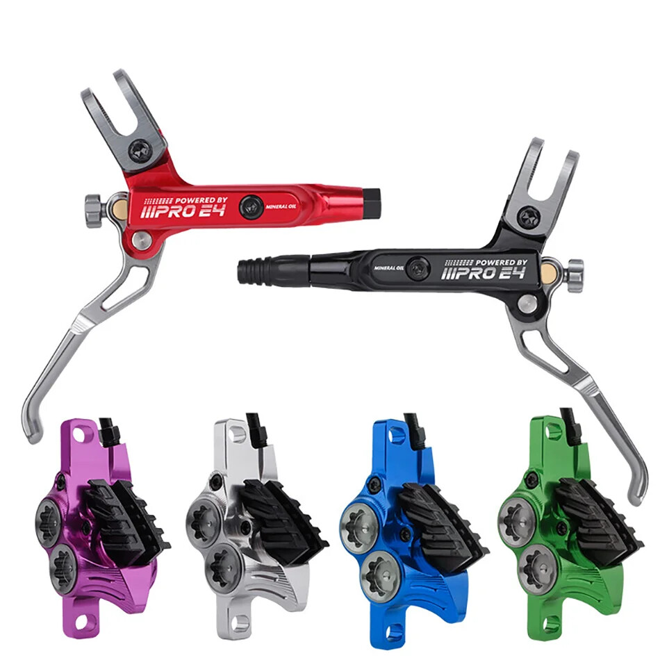 Mtb Bike Hydraulic Brake 800mm/1550mm Front Rear Brake 4 Piston Oil Pressure