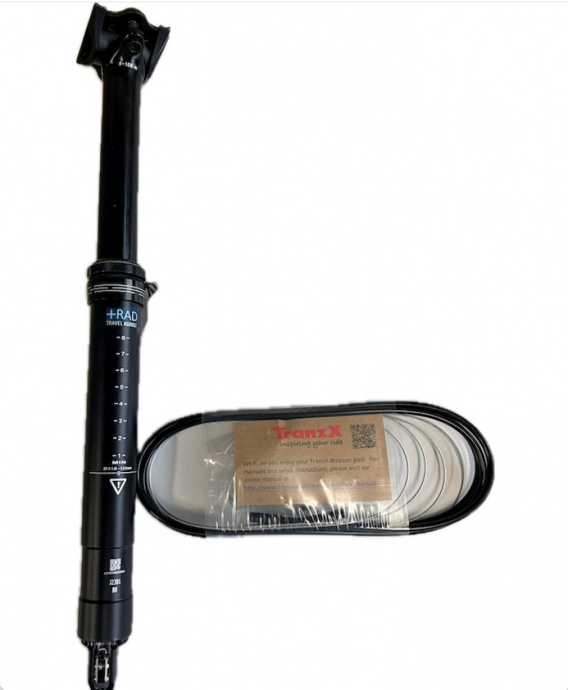 TranzX +RAD Adjustable Travel Internal Dropper Seatpost 31.6mm x 125mm