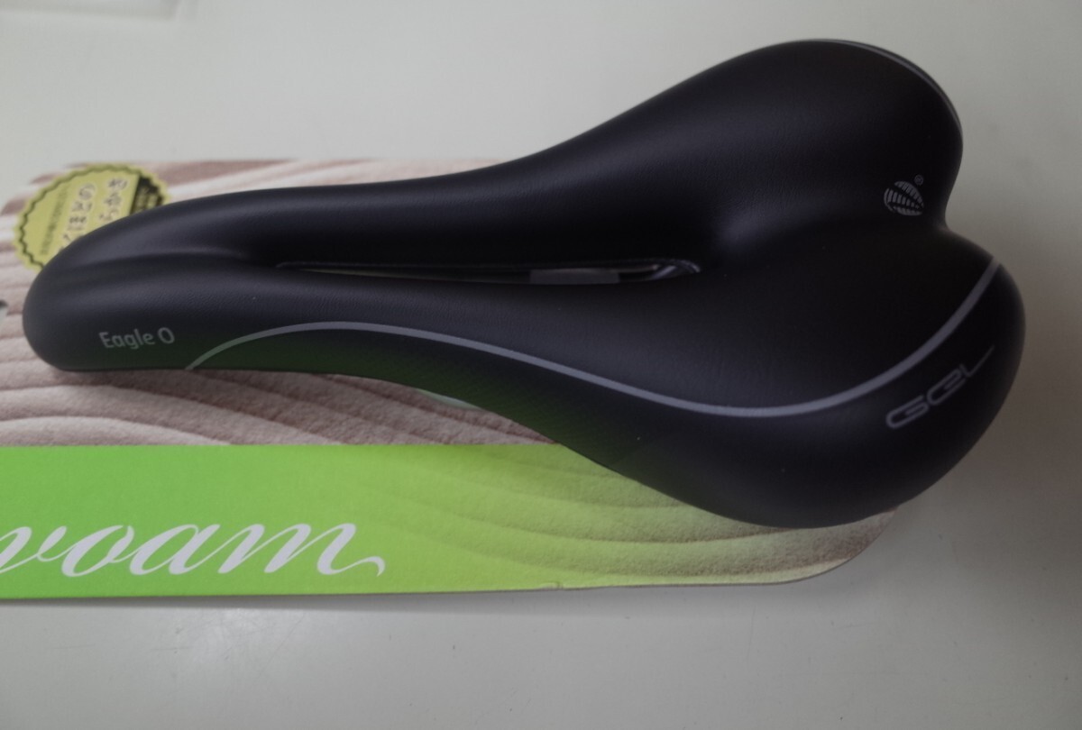 Voam Eagle O Bike Saddle PU Gel Center Cutout Steel Rails, L264xW139mm