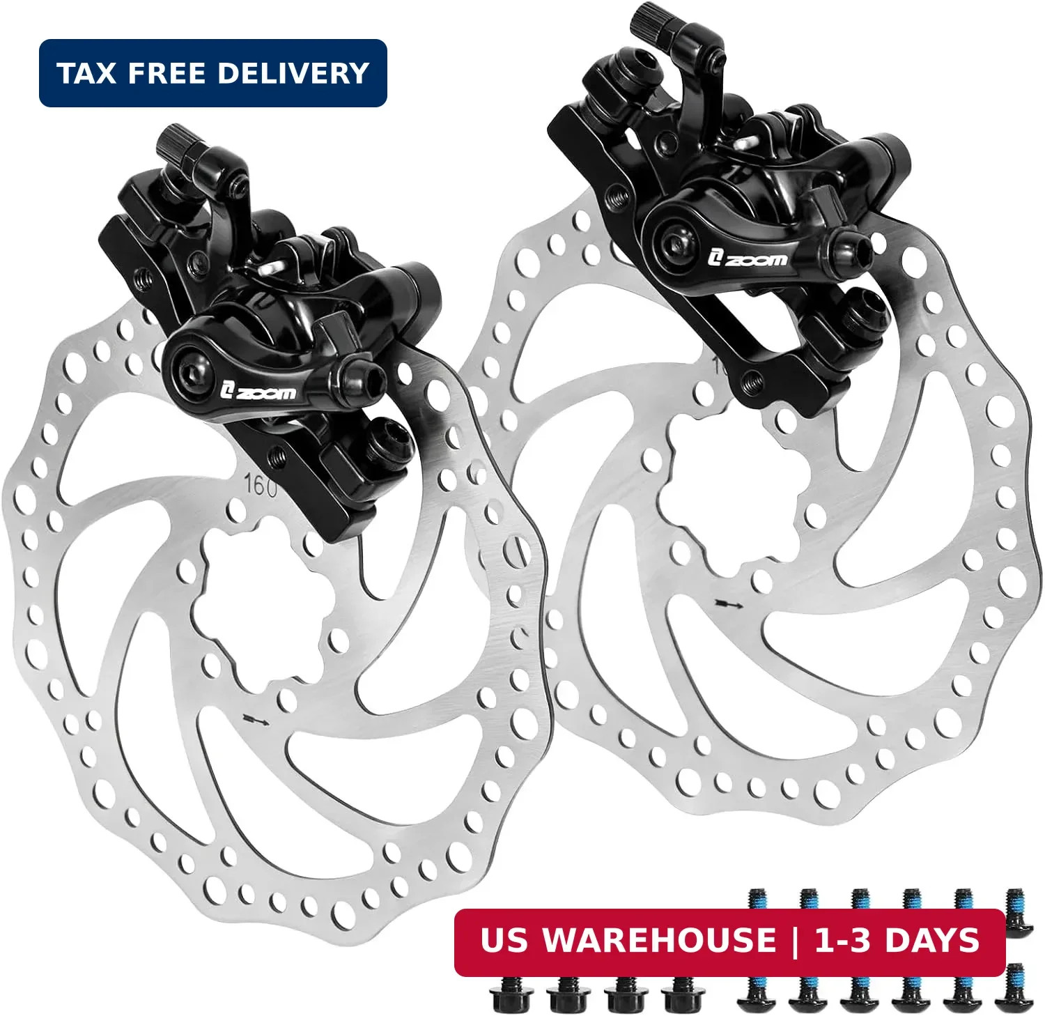 Mechanical Bike Disc Brake Kit,MTB Front & Rear Cable Disc Brake,160mm Roto