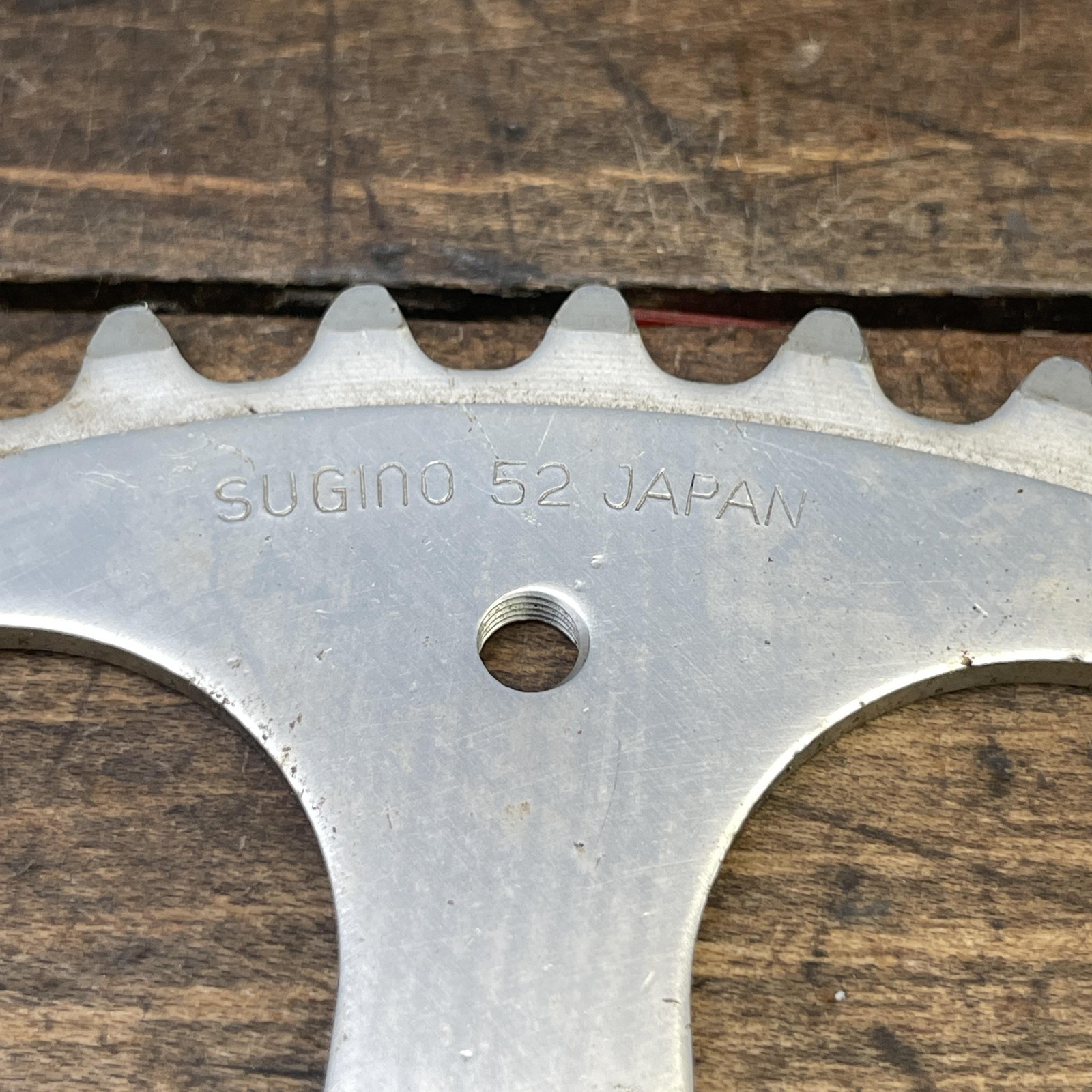 VintagSugino 52T Chainring 110 BCD 5-Arm Silver Chainguard Holes Bike 52 Tooth