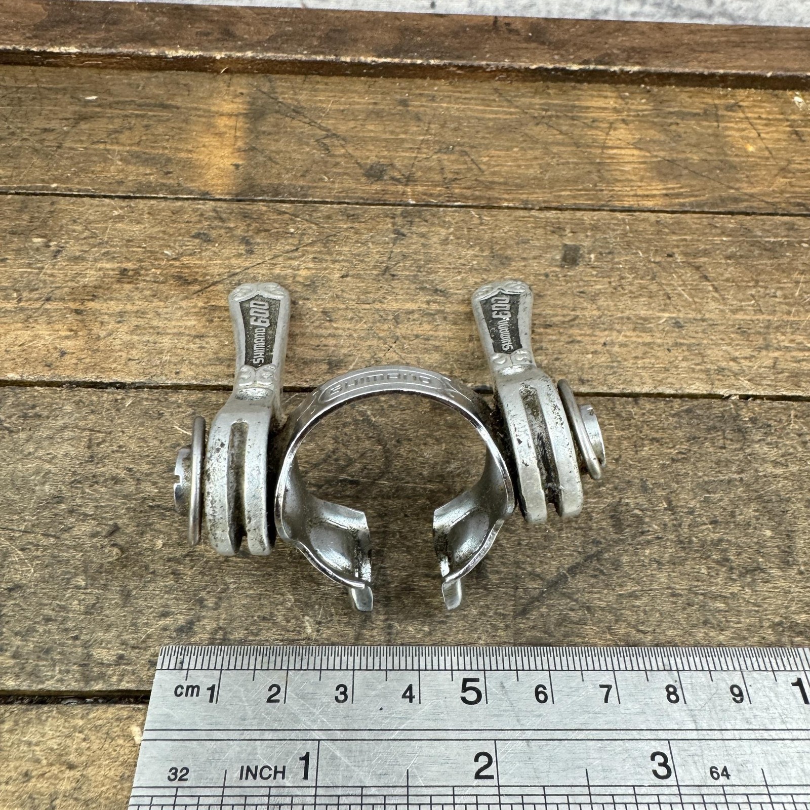 Vintage Shimano 600 Arabesque Shift Levers Shifters 28.6 Clamp Down Tube 70s