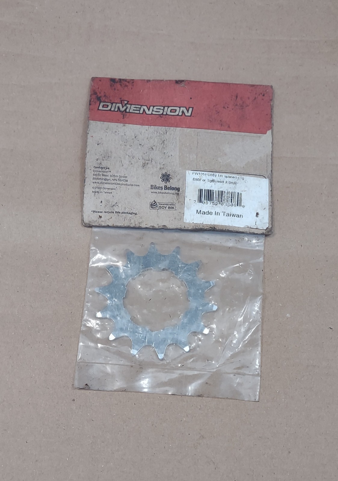 Vintage Bike Sprocket Or Gear 14 Tooth NOS