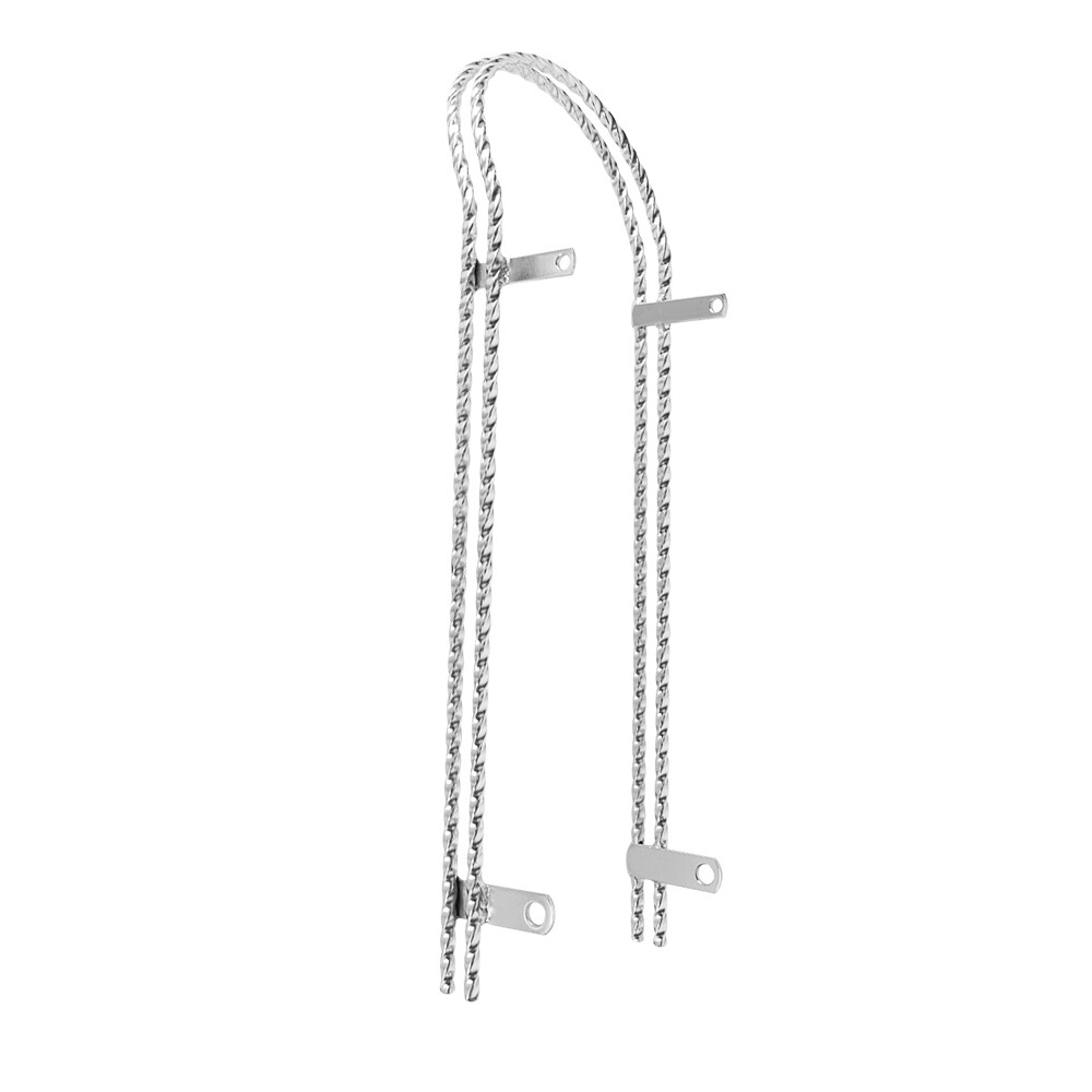 18″ LONG OG LOWRIDER BICYCLE DOUBLE SQUARE TWISTED STEEL SISSY BAR IN CHROME