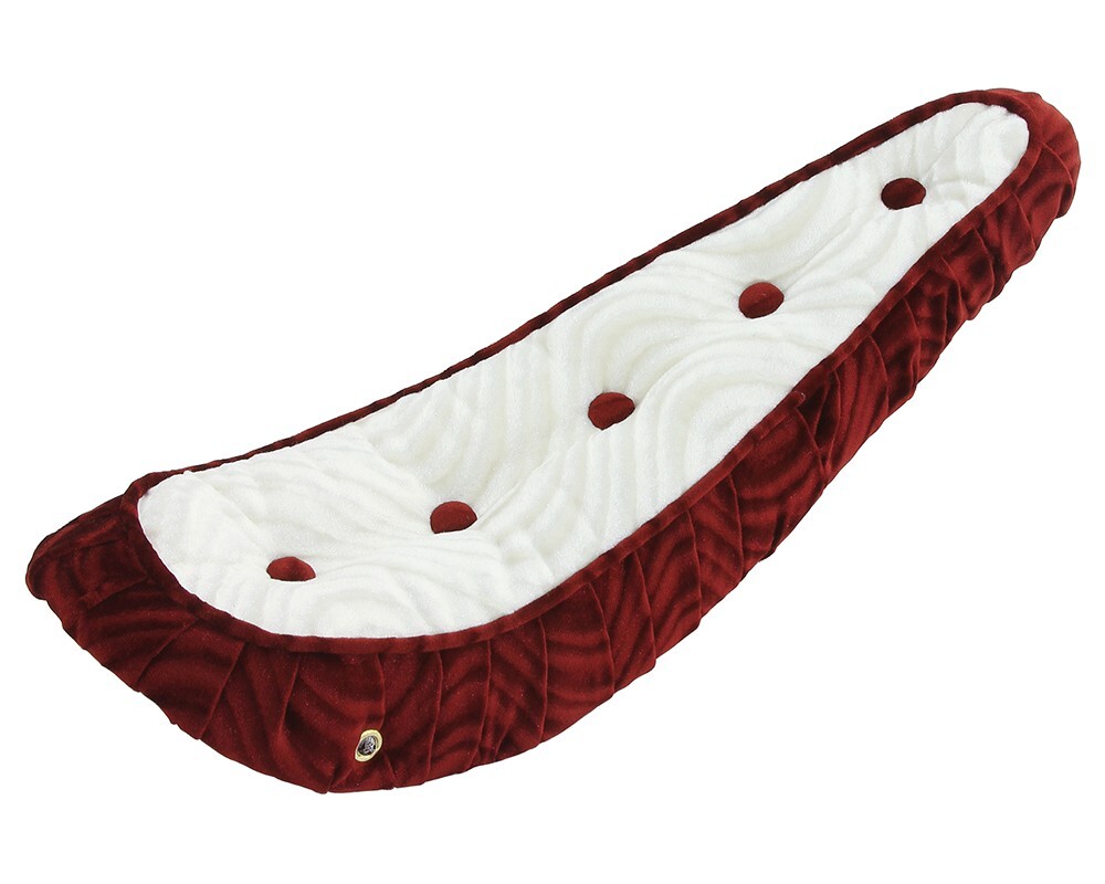 F&R Original Lowrider 20″ Bicycle 5-Button Polo Velour Banana Saddle Red/White