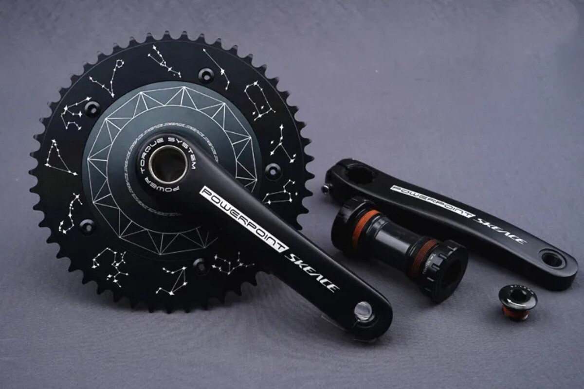 49T Track Bicycle Hollowtech Crankset Single Fixed Gear Chainwheel 165mm 144BCD