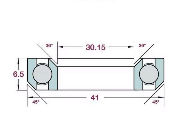 FSA MR122 generic replacement 1-1/8″ Bike Headset Bearing IS41 ACB 36 x 45