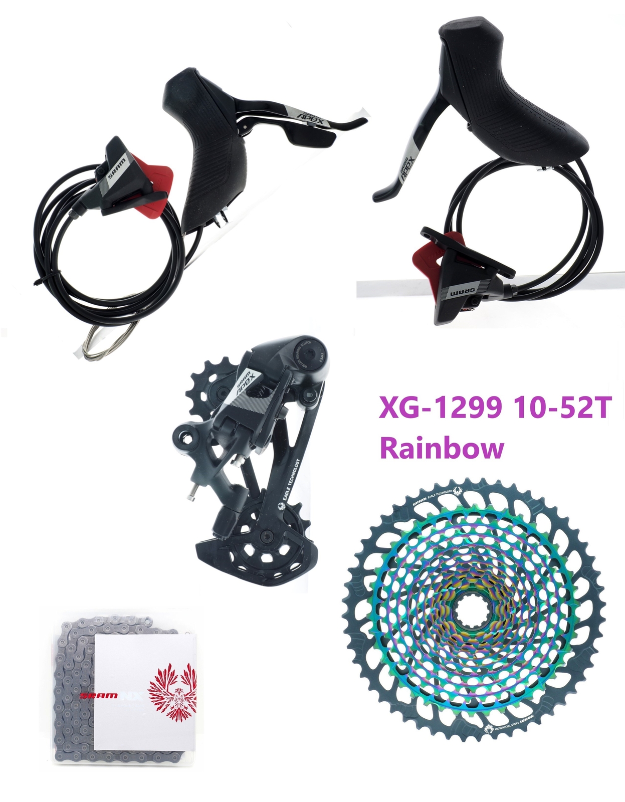 SRAM APEX 1×12 Eagle Mechanical Shifter/Rear Derailleur/CN/CS Groupset READ