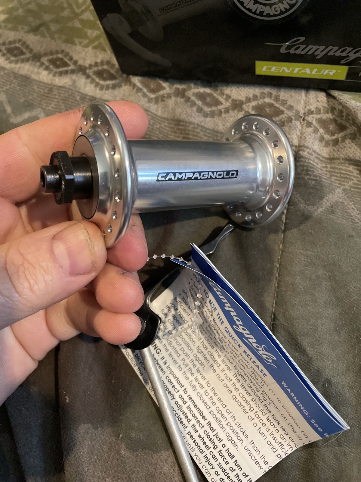 Campagnolo Centaur Front Hub New!!! 36 Holes 100mm spacing