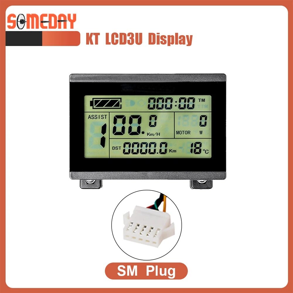 E-bike LCD LED Display Waterproof SM Plug 24V 36V 48V 72V for Ebike Display