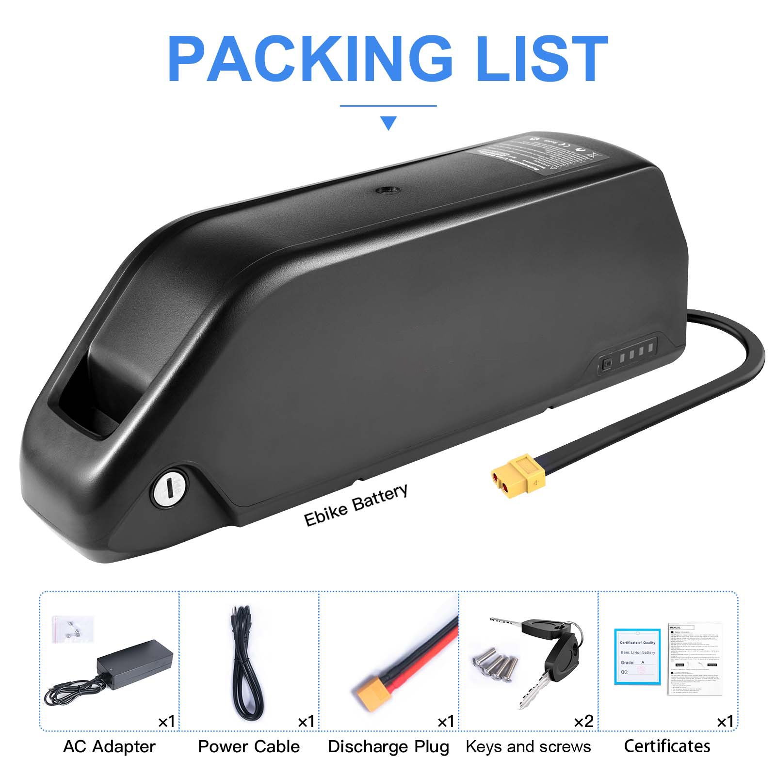 Samsung Ebike Battery 48V 52V 20Ah Lithium Electric Bicycle Battery for Bafang