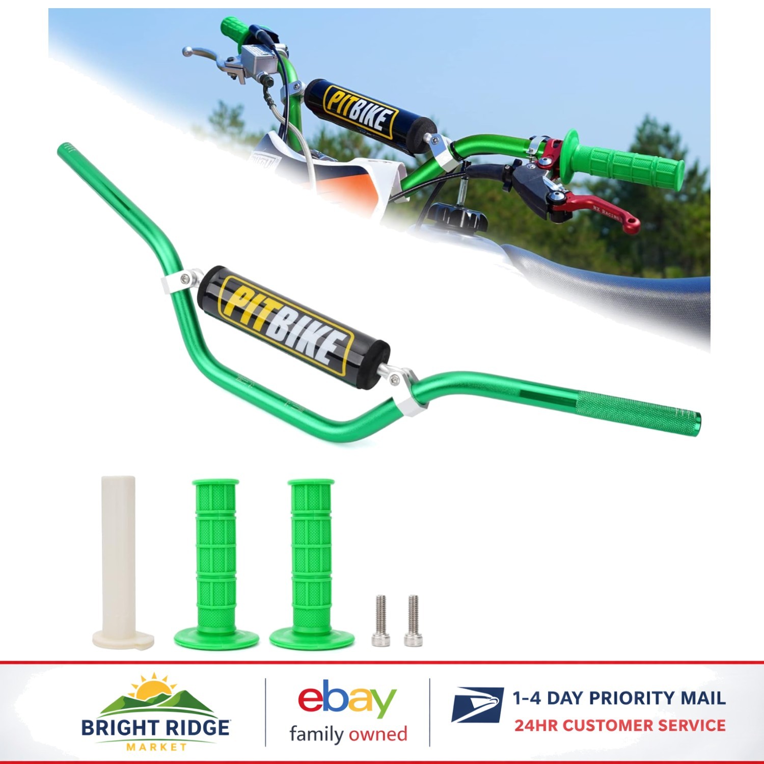 7/8″ Handlebar with Grips and Foam Pad – Compatible with Major Bike Models