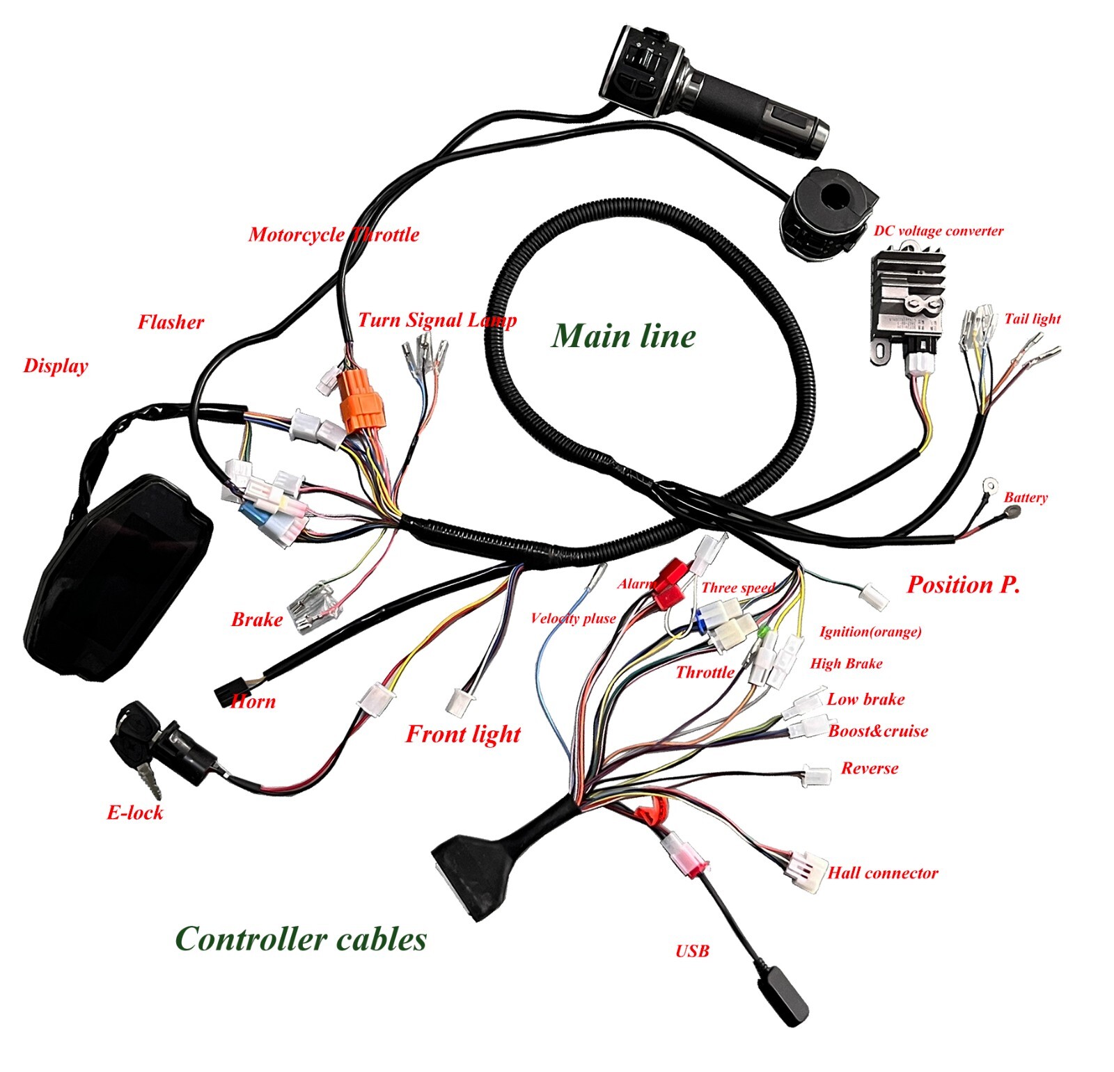 QS180 90H 8KW Mid Drive Motor For Electric Motorcycle with ND721200 Controller.