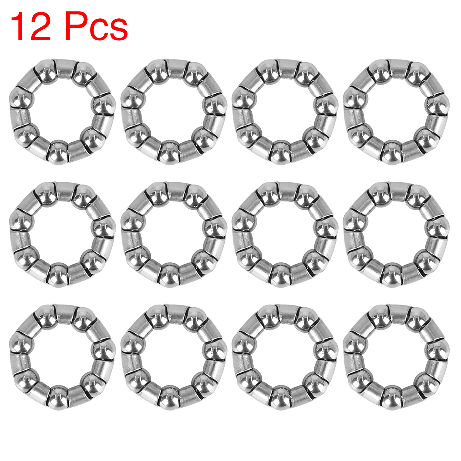 12pcs 25mm x 7 Ball Crank Bearings Rear Wheel Bearing Retainer for Bicycle Bike