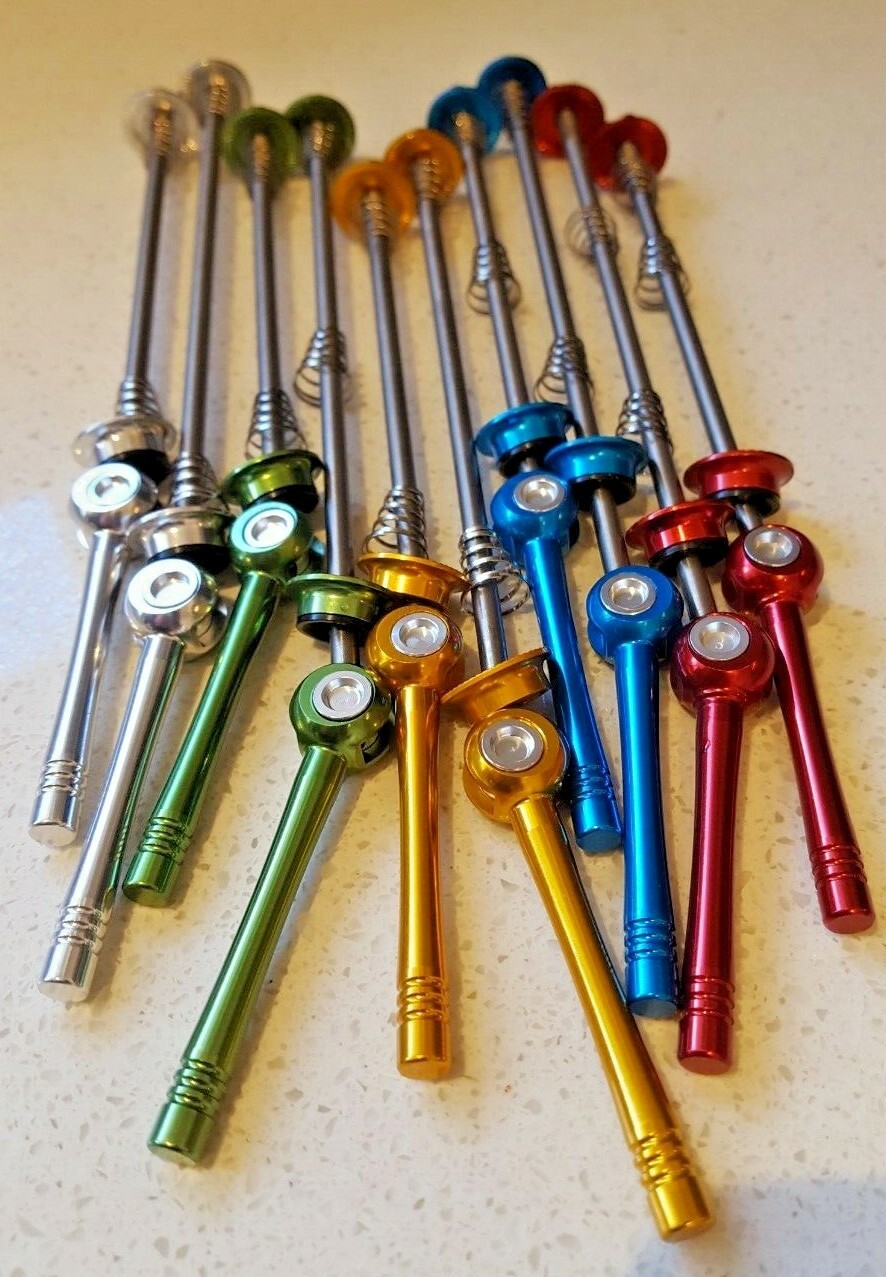 SKEWERS, Titanium & Alloy, «AEROZINE» 45 g, a pair, Quality, Strong & Gold Anod.